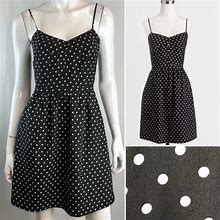 J. Crew Dresses | J. Crew Polka Dot Seaside Cami Flare Shift Dress | Color: Black/White | Size: 2