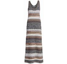 Chloé Women's Striped Knit Colorblocked Maxi Dress - Multicolor Grey - Size Small