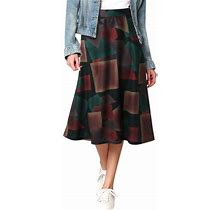 Pencil Skirt Tall Women Fashion Print Skirt Pocket Elastic Waist Loose Long A Shaped Skirt Womens Casual A Line Mini Skirt