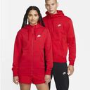 Nike Sportswear Club Fleece Men's Full-Zip Hoodie In Red, Size: 2XL | BV2645-657