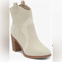 Mia Shoes | New Size 7 Simonne Mia Western Style Cream Cowboy Boots | Color: Cream | Size: 7