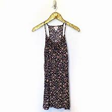 Mossimo Supply Co. Dresses | Mossimo Target Black Floral Racerback Dress | Color: Black/Pink | Size: M
