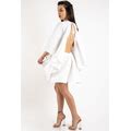 Mini Linen Dress/Summer Linen Dress/Backless Linen Summer Dress/White Linen Dress With Open Back/Handmade Linen Dess/F2417