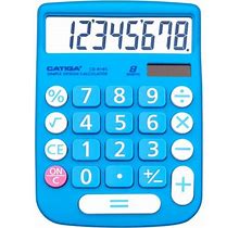 CD-8185 Office And Home Style Calculator - 8-Digit LCD Display - Suitable For Desk And On The Move Use. (Blue)