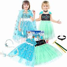 Fedio Dress Up Clothes For Little Girls - Kids Dress Up & Pretend Play Princess Dress Up Trunk Costume For Girls 3-6 Years