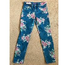 The Childrens Place Girls Blue / Colored Floral Print Legging Pants