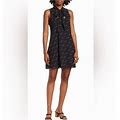 Calvin Klein Dresses | Calvin Klein Logo Chiffon Tie Trapeze Dress Nwt 14 | Color: Black | Size: 14