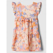 Gap Factory Babygap Ruffle Dress Family Warm Floral Size 6-12 m
