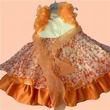 Richie House Dresses | Richie House Brand New Dress With Tags Size 3/4 | Color: Orange | Size: 3/4
