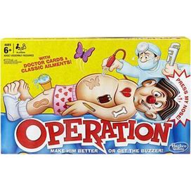 Classic Operation Electronic Family Board Game With Cards Hasbro Brand