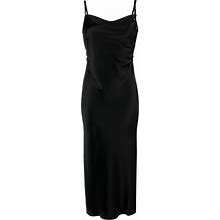 Nanushka - Fiore Satin Midi Dress - Women - Fabric - S - Black