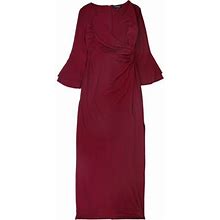 Ralph Lauren Womens Solid Maxi Dress, Pink, 2