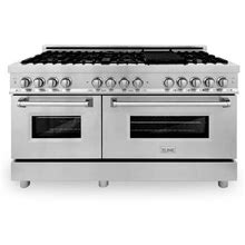ZLINE 60" Professional 6.0 Cu. Ft. 9 Gas Burner/Electric Oven Range In Stainless Steel