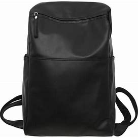 Casual Soft PU Leather Backpack, Large Capacity Outdoor Travel Rusksack, Solid Color Laptop Computer Schoolbag,Black,Must-Have,Temu