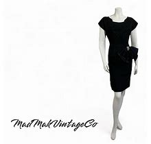Vintage Black Cocktail Dress 1950S