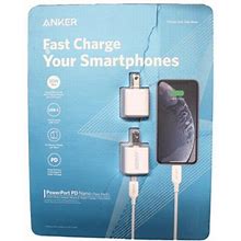 Anker Powerport PD Nano 20W Usb-C And Lightning Wall Charger (2 Pack)