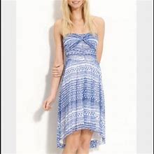 Free People Dresses | Free People Blue/White High Low Dress | Color: Blue/White | Size: L