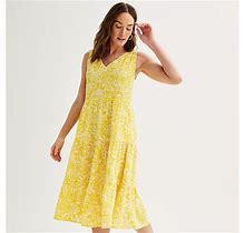 Women's Sonoma Goods For Lifea® Tiered V-Neck Midi Dress