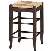 Boraam Industries Black/White Boraam Square Rush 24in. Backless Wood Counter Stool Cappuccino Finish Size 24