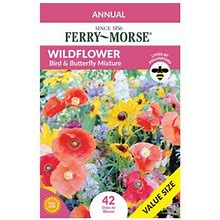 Ferry-Morse Economy 9750Mg Wildflower Bird & Butterfly Mixture Annual Flower Seeds Full Sun