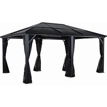 Sojag Meridian Outdoor Sun Shade Gazebo With Mosquito Netting - 12 X 16 ft