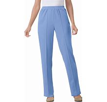 Plus Size Women's Elastic-Waist Soft Knit Pant By Woman Within In French Blue (Size 36 T)