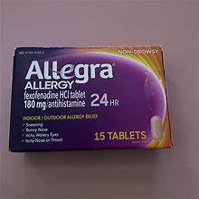 Allegra Allergy Fexofenadine HCI 180Mg/ Antihistamine 24 HR 15 Tablets Exp 10/24