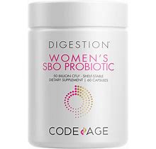 Codeage Women's Probiotic 50 Billion Cfu & Prebiotics Vegan Digestion Supplement - 60 Capsules (30 Servings)