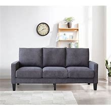 Modern Sofa 75"L X 30.3"W X 35"H Fabric 3 Seat Sofa Couch Furniture For Living Room