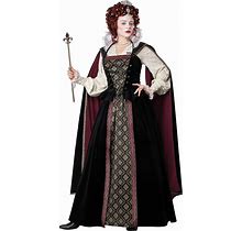 Elizabethan Queen Women's Costume | Adult | Womens | Black/Red/Brown | L | California Costume Collection