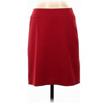Talbots Casual Skirt: Red Solid Bottoms - Women's Size 2 Petite