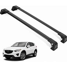 ERKUL Roof Rack Cross Bars For Mazda CX-5 CX5 2012-2016 | Aluminum Crossbars With Anti Theft Lock For Rooftop | Compatible With Fixed Points Roofs -