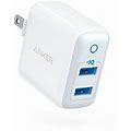 Anker Dual USB Wall Charger, Powerport II 24W, Ultra-Compact Travel Charger, White