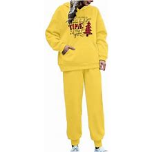 Vekdone 2024 Clearance Women's 2 Piece Tracksuit Long Sleeve Hoodies Active Athletic Sweatsuits Casual Running Jogging Sport Suit Sets, Unisex Casual