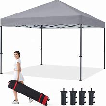 COOSHADE Durable Easy Pop Up Canopy Tent 10X10ft(Grey)