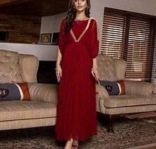 Muslim Women Maxi Dress Dubai Ruffles Abaya Cocktail Dress Evening