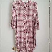 Torrid Dresses | Hi Low Shirt Dress | Color: Pink/Gray | Size: 2X