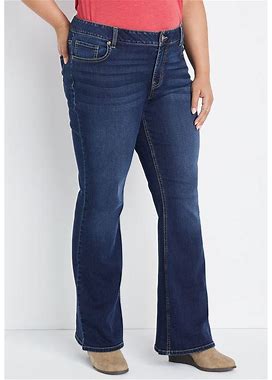 Maurices Plus Size Jeans Women's Jeans Classic Flare Mid Rise Jean Blue Denim Size 18W