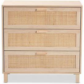 Sebille 3-Drawer Light Brown Chest Of Drawers (31.5 in. H X 31.5 in. W 15.7 in. D)