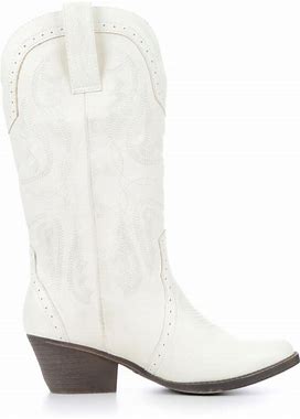 Women's Sugar Tammy Cowboy Boot In Ivory Size 7