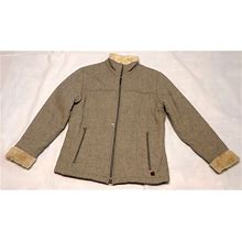 Woolrich Womens 70% Wool Gray Full Zip Jacket Size M