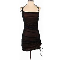 Shein Cocktail Dress - Bodycon: Black Solid Dresses - Women's Size Small