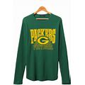 Junk Food Clothing Packers Classic Thermal Tee - Green - Size XXL - Hunter