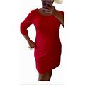 Nina Leonard Dresses | Nwt Nina Leonard Jewel Neck Tiered Sleeve Midi | Color: Red | Size: Various