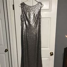 Silver Sequin Dress | Color: Silver | Size: L