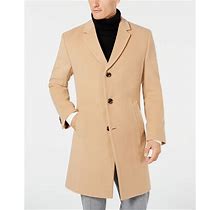 Nautica Men's Barge Classic Fit Wool/Cashmere Blend Solid Overcoat - Camel - Size 42L