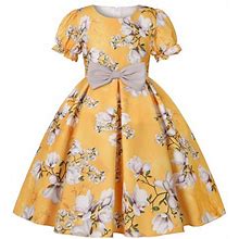 Zhaghmin Dresses For Tweens Girls' Dress Summer Girls' New Short Sleeved Children's Skirt Elegant Casual Dress Dress Daily Wear. Little Girls Christma