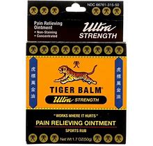 Tiger Balm Pain Relieving Ointment Ultra Strength Non-Staining, 1.7 Ounce