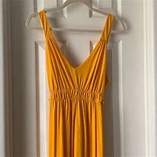 New York & Company Dresses | New York And Company Yellow Smocked Maxi Dress | Color: Gold/Yellow | Size: Xl