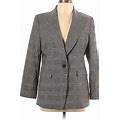Nine West Blazer Jacket: Gray Plaid Jackets & Outerwear - Women's Size 10